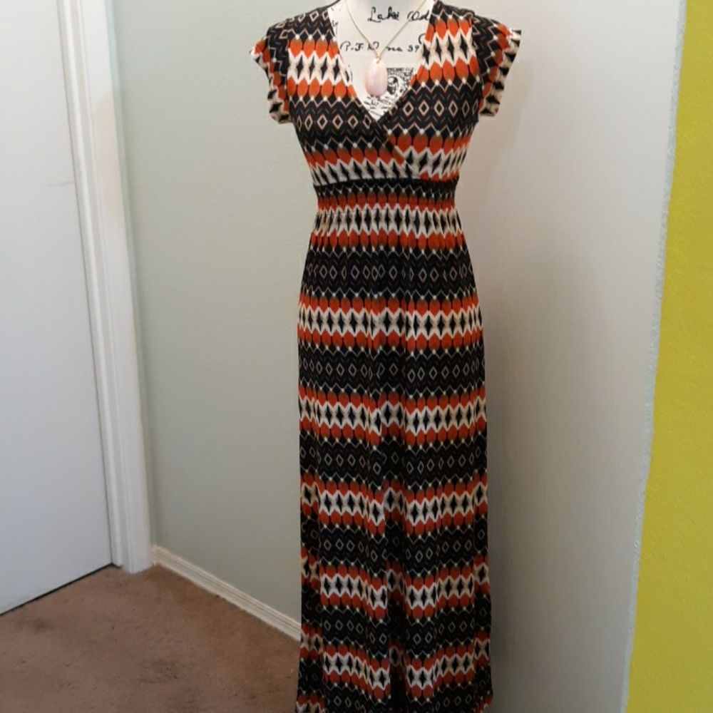 NWT 5th & Love geometric pattern dress med